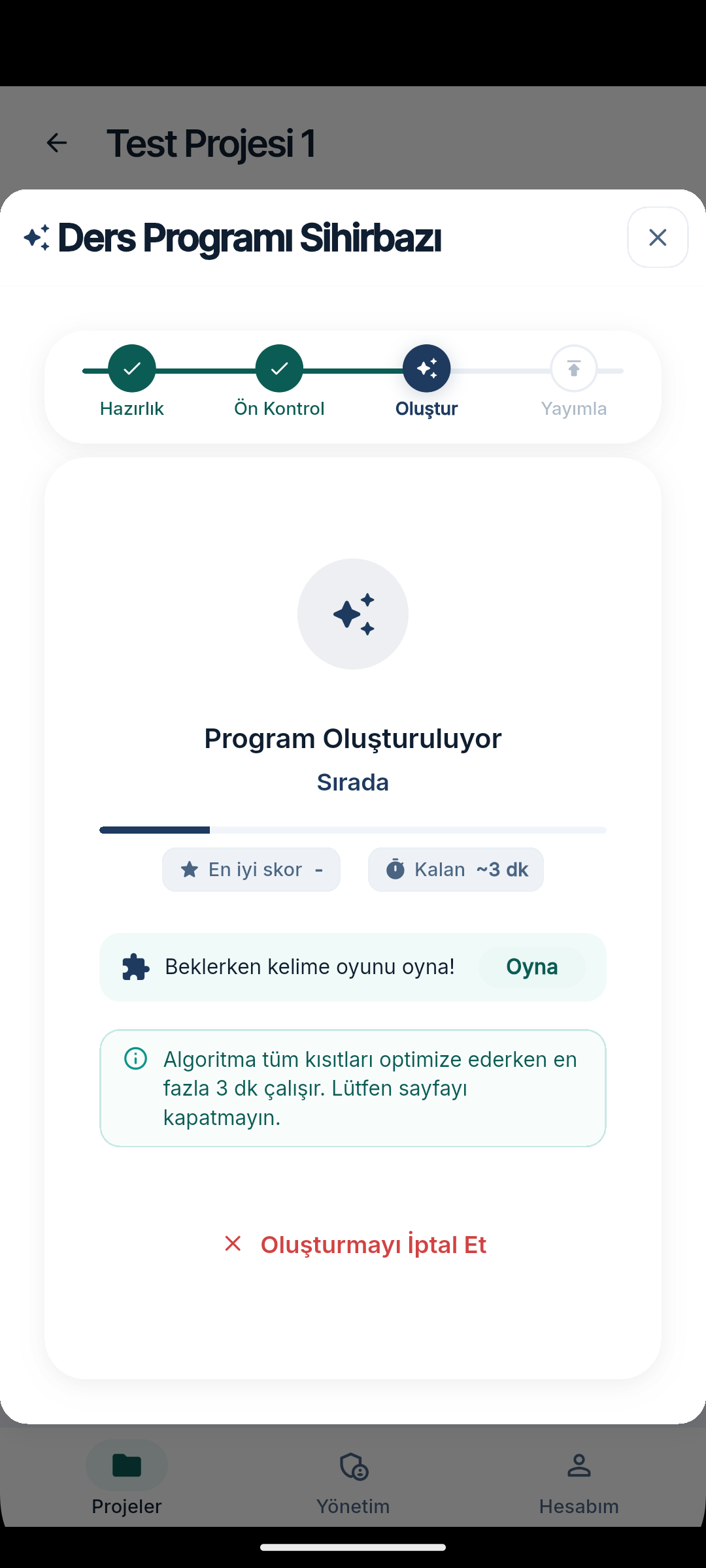 Sihirbaz - Oluştur